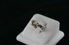 14KT White and Yellow Gold Buckle Diamind 0.10ct Ring
