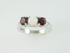 14KT Y/G One Opal 0.35ct Two Garnets 1.25ct Ring