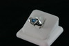 14KT White Gold Blue Topez 0.80ct Heart Ring