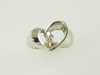 14KT White Gold Blue Topez 0.80ct Heart Ring