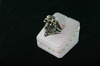 Silver Skull Ring with Cubics 37gr