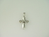14KT White Gold X Cross Diamonds 0.25ct Pendant