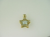 14KT Y/G Blue Topez 2.50ct Star Pendant 6.1gr