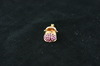 14KT Y/G Ruby 3.63T Diamond 0.06CT Baby Shoe Pendant