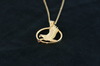 14KT Y/G Eagle with Bezel 2 Sapphires 0.10ct Pendant