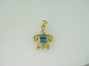 14KT Y/G Triplett Opal Turtle Pendant