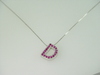 14KT White Gold Pink Sapphire 0.60ct "D" Pendant