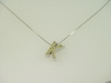 14KT Y/G Sapphire 0.40ct Initial "K" Pendant