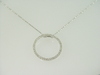 14KT White Gold Diamond 0.55ct Circle Pendant