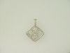 14KT White Gold Diamond 0.65ct Pave' Bezel Pendant