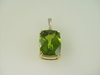 14KT Y/G Japaness Emerald Cut Periodet 53.70ct Enchancer Pendant