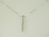 14KT White Gold Diamond 0.40ct Bar Pendant