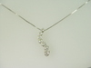 14KT White Gold Damond 1.65ct Journey Pendant