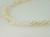 18" 5 Strand of Rice Pearl and Pink Quartz Bead Necklace 18" 5 Strand of Rice Pearl and Pink Quartz Bead Necklace