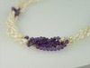 20" Strand Rice Pearl and 14kt Bead and Garnet Bead Necklace 20" Strand Rice Pearl and 14kt Bead and Garnet Bead Necklace