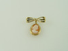 14KT Y/G Cameo Bow Pin 5.4gr