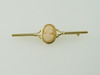 14KT Y/G Cameo Long Bar Pin 5gr