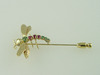 14KT Y/G Dragon Fly Diamonds 0.04ct Emeralds 0.35ct Ruby 0.30ct