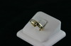 14KT Y/G & White Gold Flush Set Diamond 0.15ct Band 6.7gr