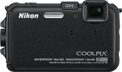 NIKON Coolpix AW100 Black 16.0-Megapixel Digital Camera - Black