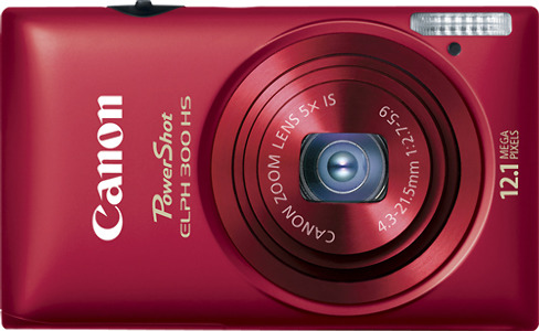 Canon PowerShot ELPH 300 HS 12.1-Megapixel Digital Camera - Red