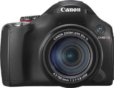 Canon PowerShot SX40 HS Black 12.1-Megapixel Digital Camera - Black