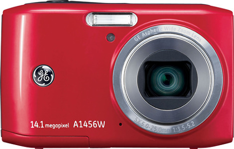 GE Smart Series A1456W 14.1-Megapixel Digital Camera - Red