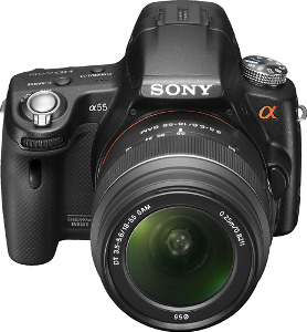 Sony Alpha A55 16.2-Megapixel DSLR Camera with 18-55mm Lens - Black