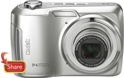 Kodak EasyShare C195 14.0-Megapixel Digital Camera - Silver