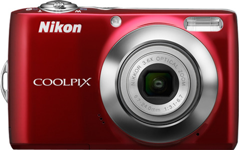 Nikon Coolpix L24 14.0-Megapixel Digital Camera - Red