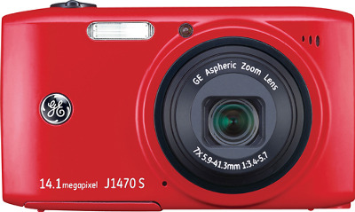 GE Smart Series J1470S 14.1-Megapixel Digital Camera - Red