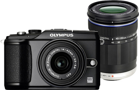 Olympus Refurbished PEN E-PL2 12.3-Megapixel Digital Camera - Black