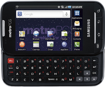 MetroPCS Samsung Galaxy Indulge No-Contract Mobile Phone - Black