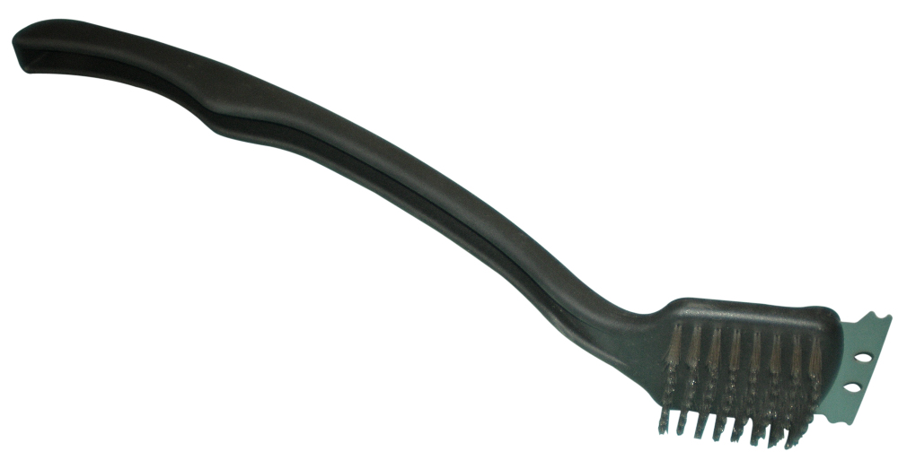 Bbq Barbecue Grill Brush 18" Plastic Handle with Scraper Grill Parts