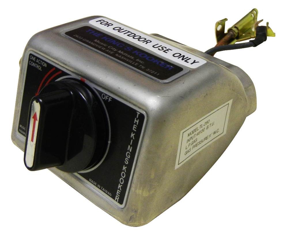 Kings Kooker Valve and Cover Assembly Hex Pilot Orifice Grill Parts