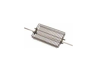 Deluxe Rotisserie Non-Stick Flat Spit Basket BBQ Grill