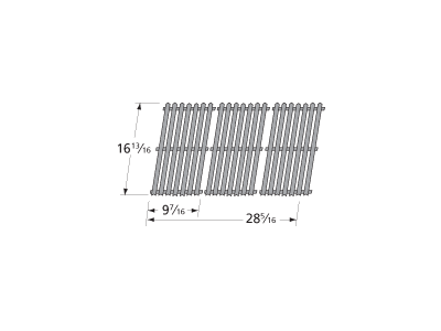 porcelain steel channel cooking grid