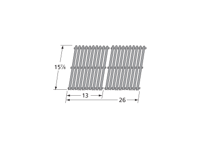 porcelain steel channel cooking grid