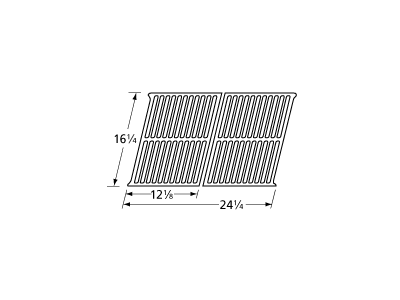 stamped stainless steel cooking grid