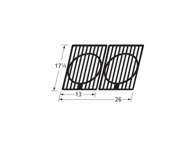 matte cast iron cooking grid