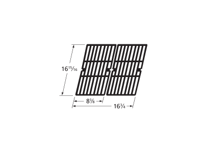 gloss cast iron cooking grid