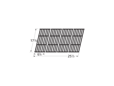 gloss cast iron cooking grid