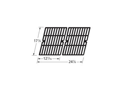 gloss cast iron cooking grid
