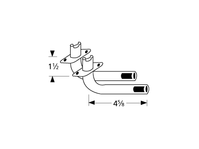 L-shaped venturi pair