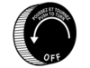 round control knob. Selectable off position