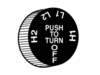 control knob for single control twin burner models