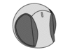 control knob, D = 12, 8mm shaft