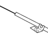 ceramic electrode with bendable wire, mounting bracket, and male spade connector