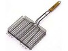 deluxe non-stick broiler/vegetable basket with wooden handle