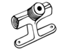 T manifold for twin valves with 0.375&rdquo; male flare